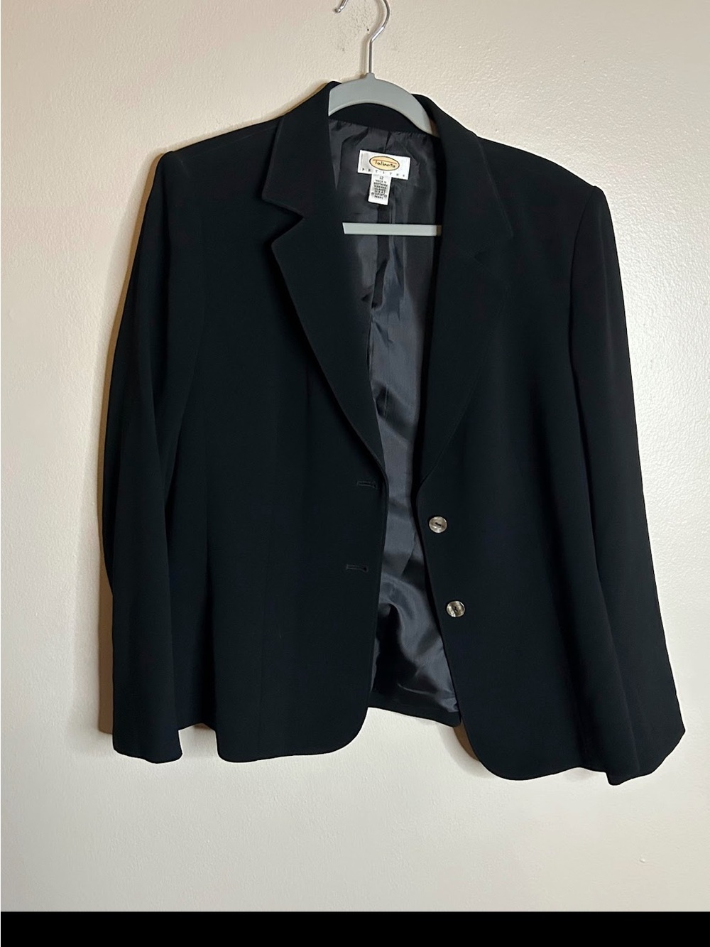 Talbots Blazer Womens 12 Petite Two Button Lined Classic Interview Corporate